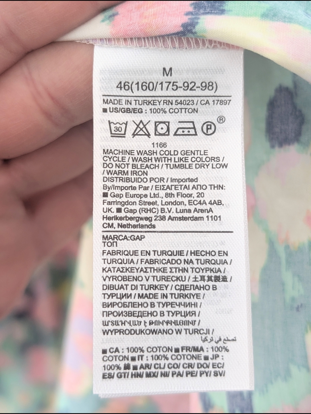 NWT Gap Maternity Floral Tiered Dress Cottagecore Babydoll ~ Size M - Picture 8 of 9